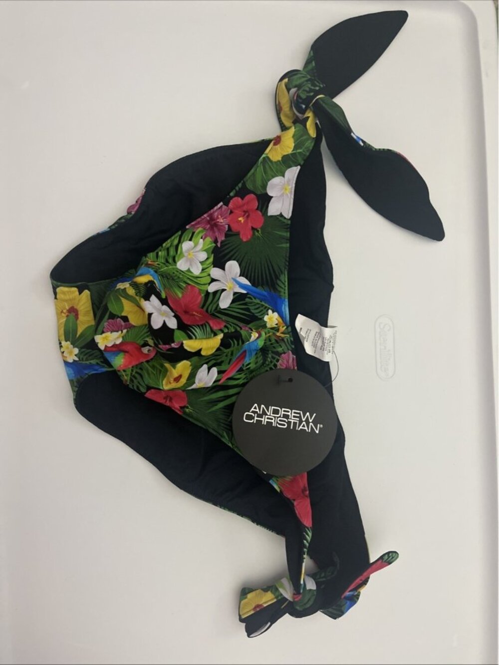 Mens Andrew Christian Bathing Suit Bottom Tiè Floral NWT Medium Hawaiian Swim